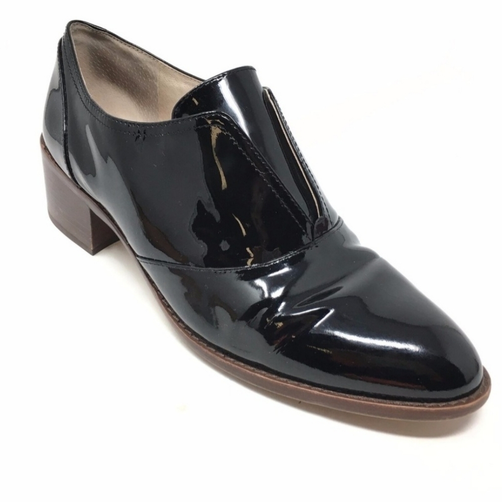 Louise et Cie Size 9 Lo-Freyer Black Soft Patent Leather Slip on Laceless Loafer